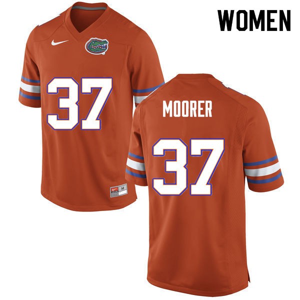 Women #37 Patrick Moorer Florida Gators College Football Jerseys Orange